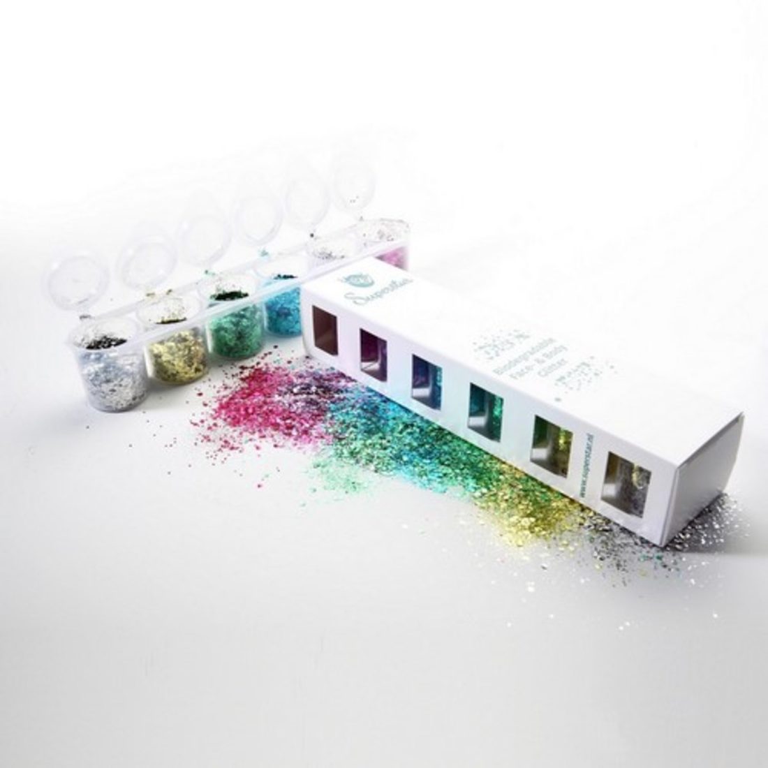 Superstar bioafbreekbare chunky glittermix 6 x 15 ml