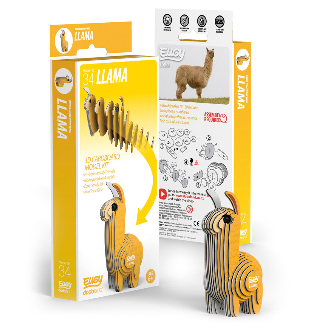 Eugy 3D karton wild dier - lama Eugy 3D karton wild dier - lama