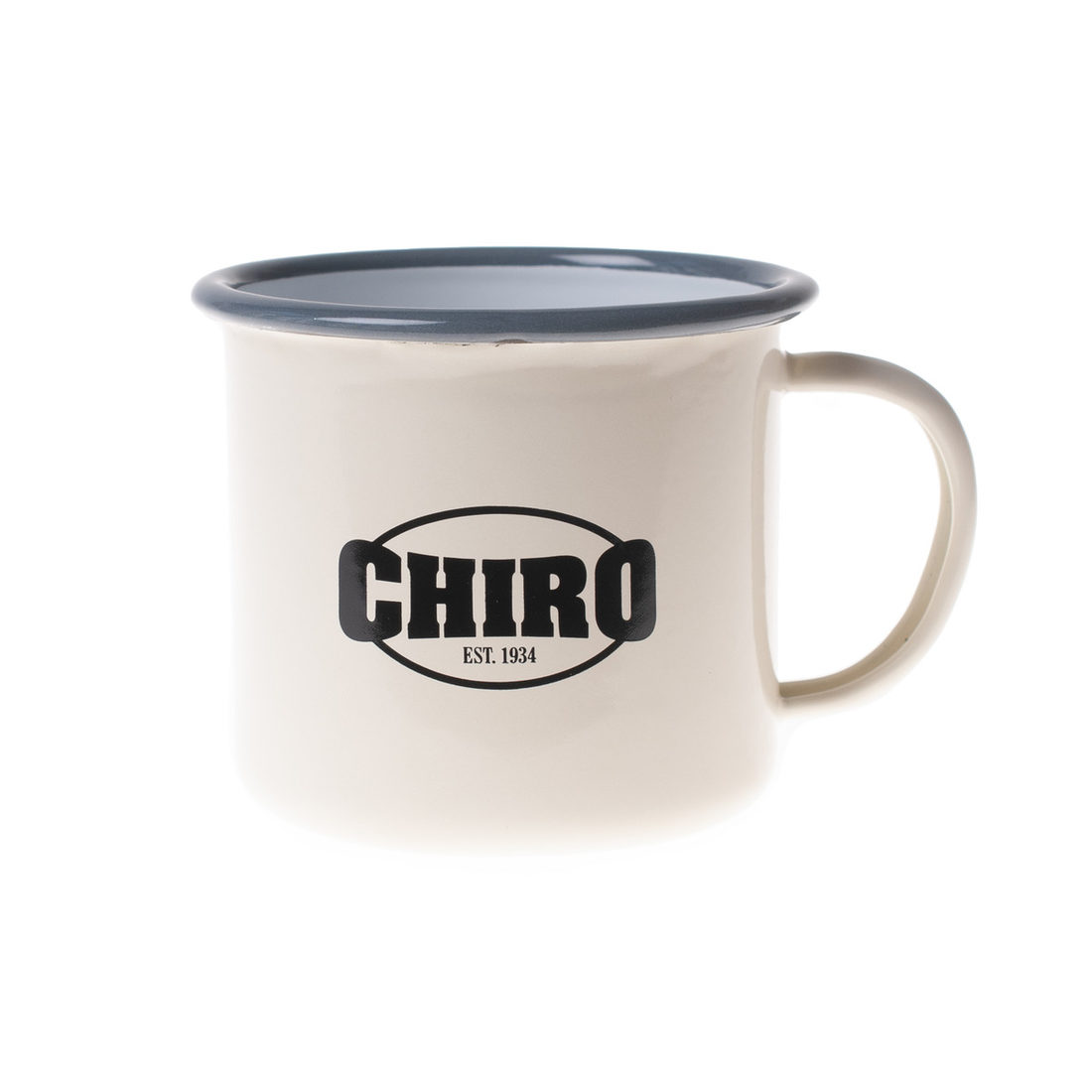 Geëmailleerde mok 285 ml Chiro est.1934