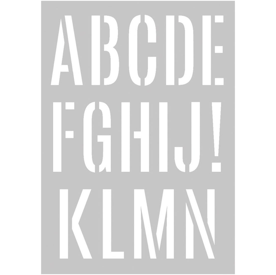 Sjabloon A3 x 2 alfabet groot Sjabloon A3 x 2 alfabet groot