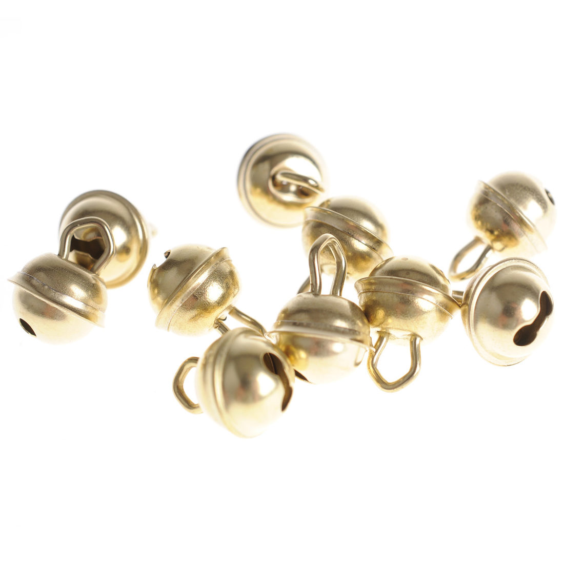 Belletjes 10 stuks goudkleurig Belletjes 10 stuks goudkleurig