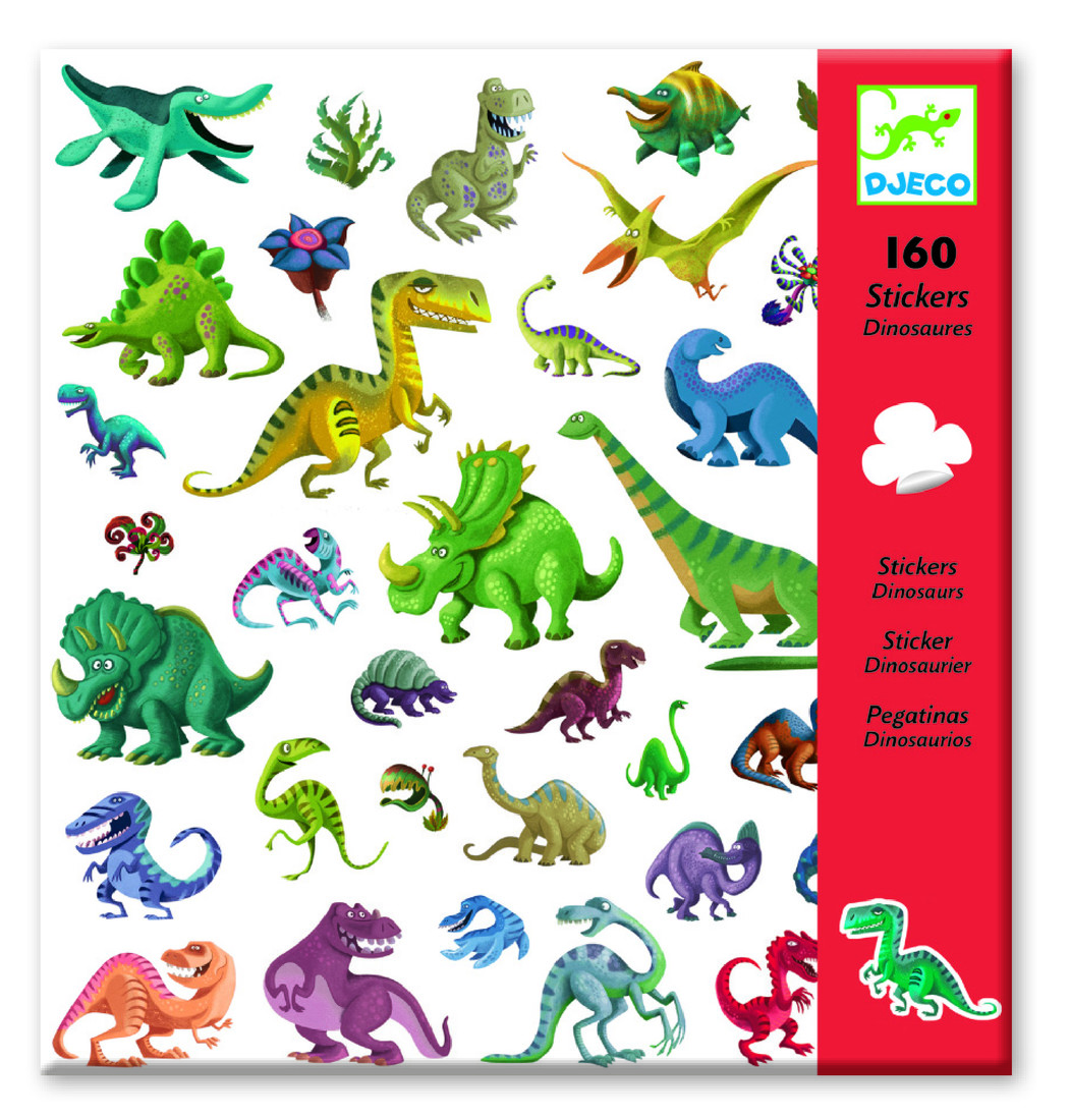 Djeco stickers Dino's 160 stuks Djeco stickers Dino's 160 stuks