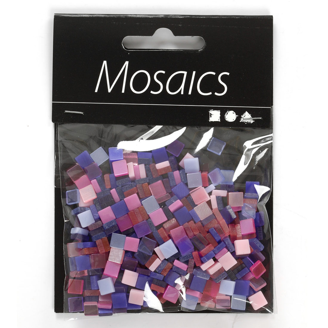 Mini mozaïek kunsthars 5 x 5 mm paars/roze Mini mozaïek kunsthars 5 x 5 mm paars/roze