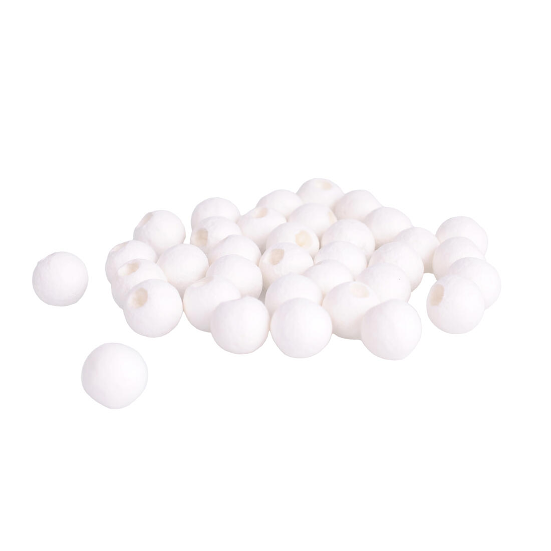 Watten bol 10 mm 50 stuks wit