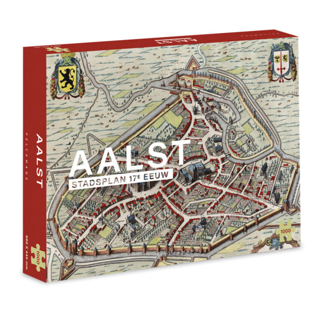 Puzzel stadsplan 17e eeuw Aalst 1000 stukjes