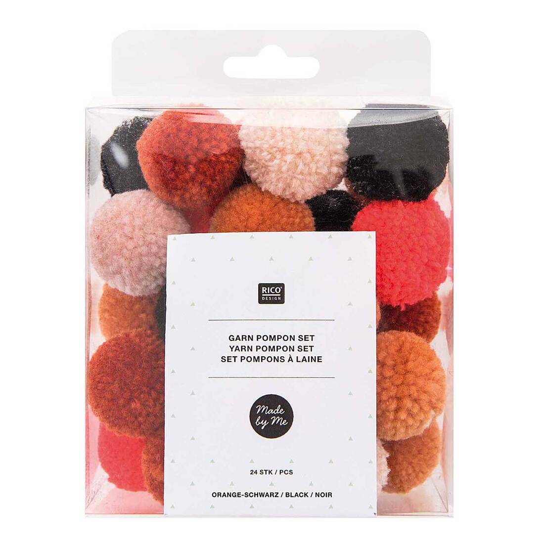 Pompon 24 stuks mix Halloween Pompon 24 stuks mix Halloween