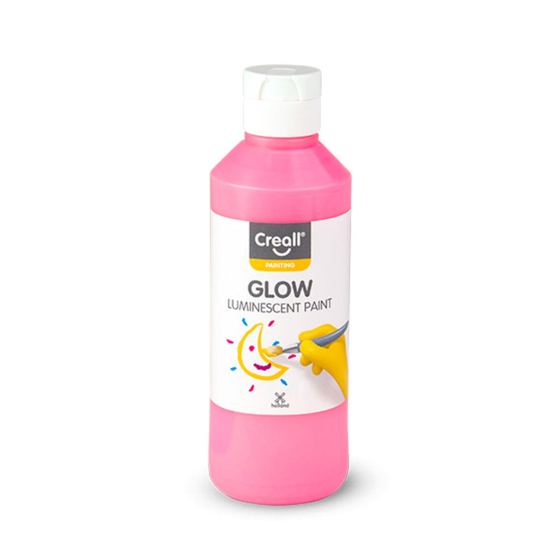 Creall Glow 250 ml lichtgevende verf rood/roze