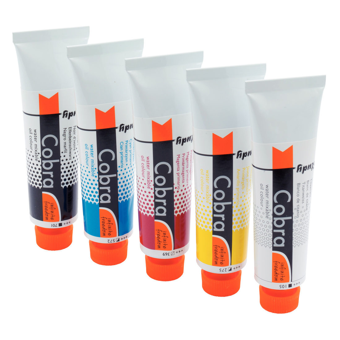 Cobra watervermengbare olieverf Study 5 x 40 ml Cobra watervermengbare olieverf Study 5 x 40 ml