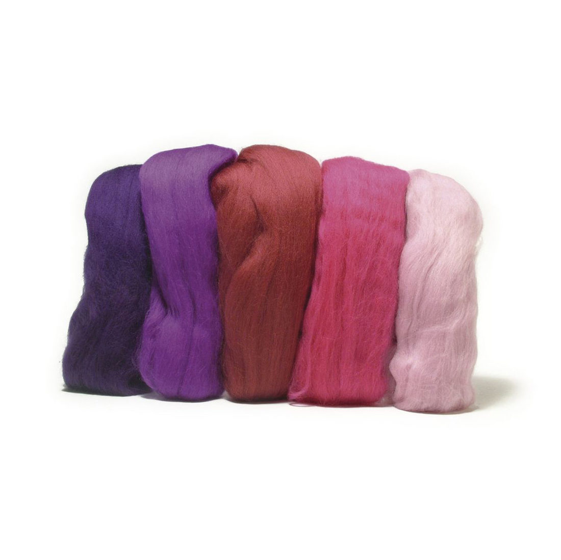 Merino viltwol 5 x 10 g roze tinten