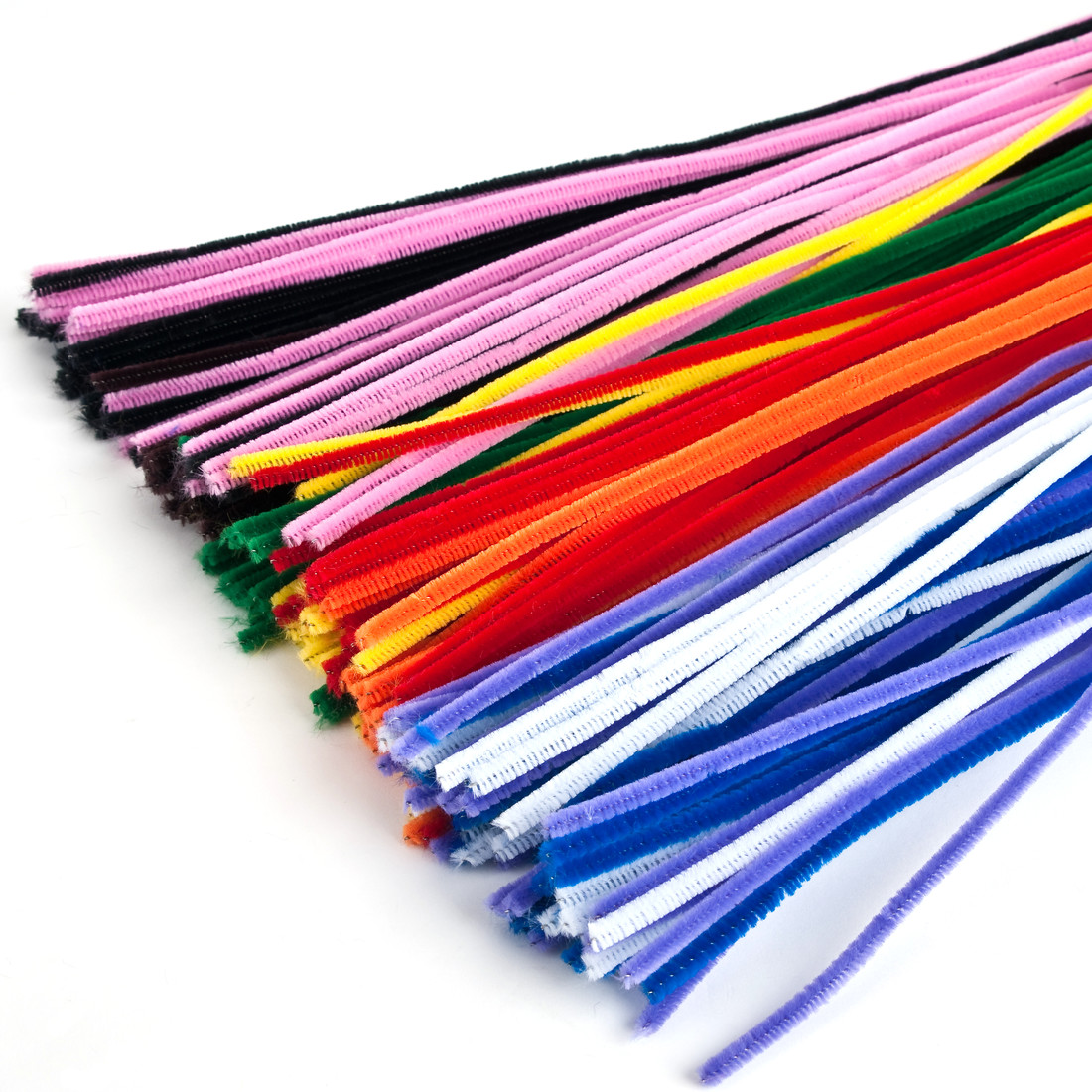 Chenille 6 mm 50 cm assortiment 200 stuks Chenille 6 mm 50 cm assortiment 200 stuks