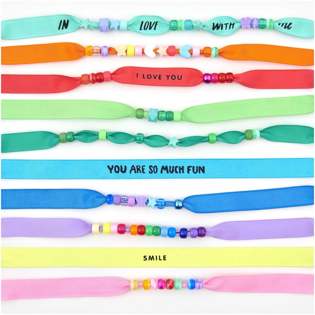 Ponii Beads Armband lint 16 x 330 mm 10 stuks Ponii Beads Armband lint 16 x 330 mm 10 stuks