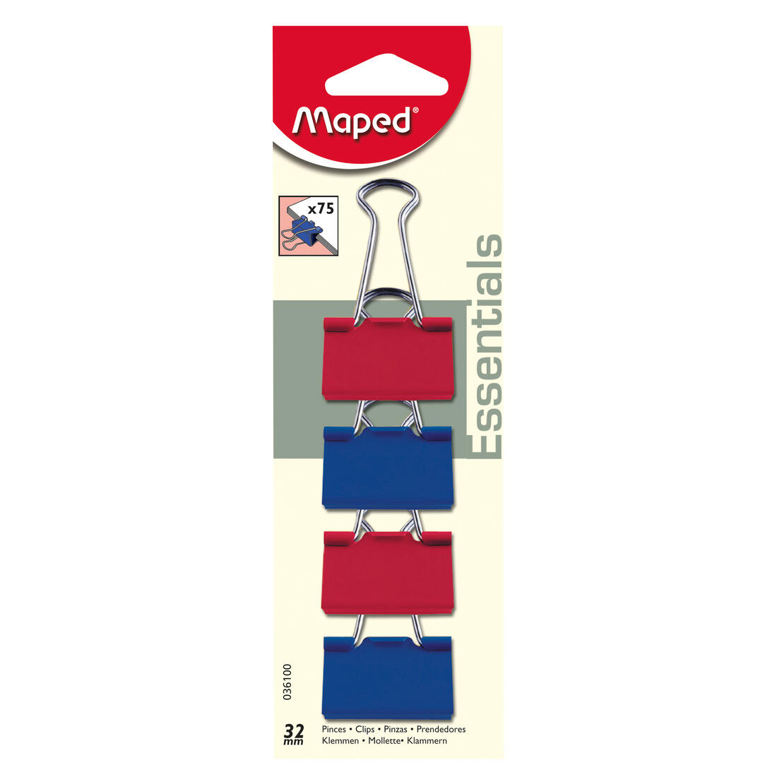 Clip foldback 32 mm 4 stuks assortiment