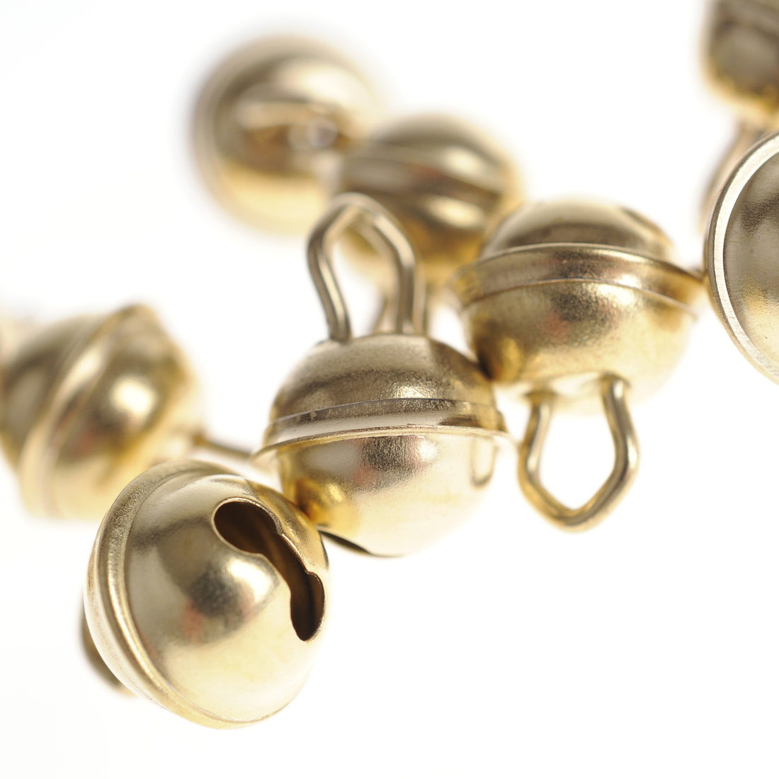 Belletjes 10 stuks goudkleurig Belletjes 10 stuks goudkleurig