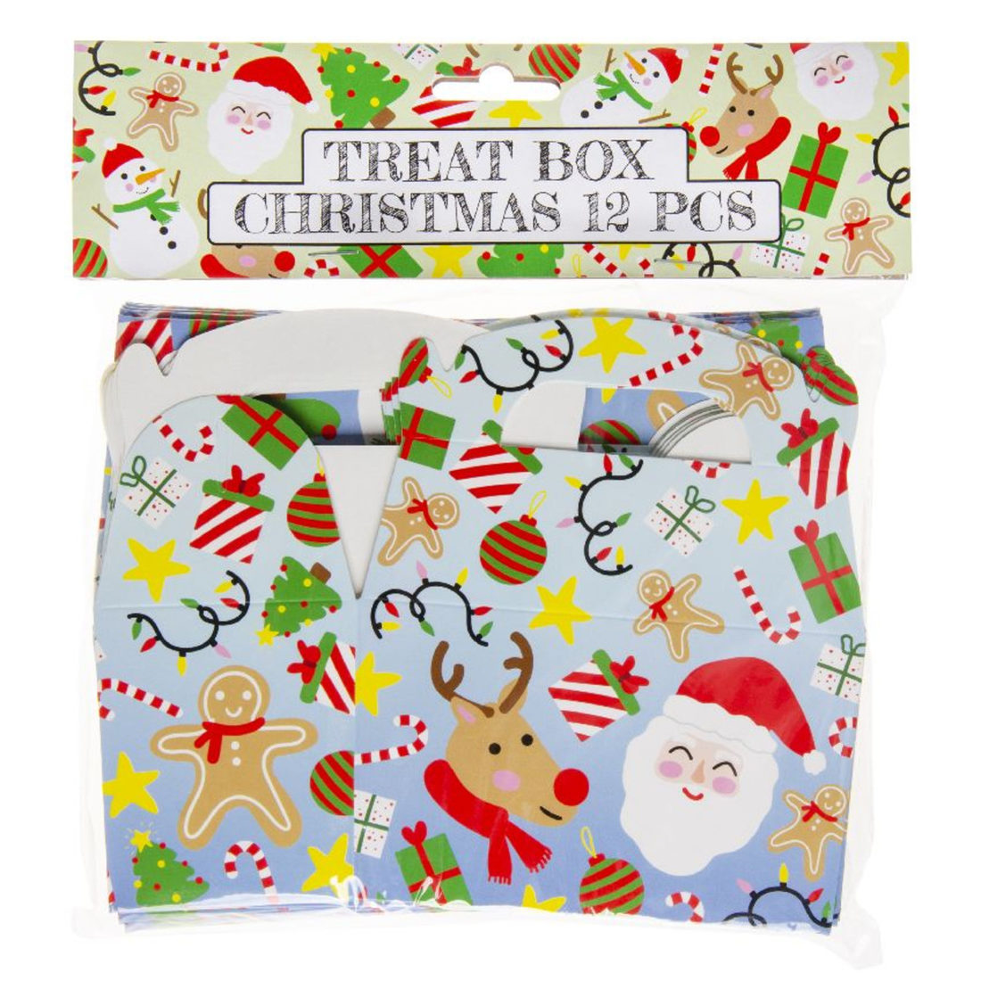 Geschenkdoosje kerst 12 stuks 12 x 12,5 x 6 cm