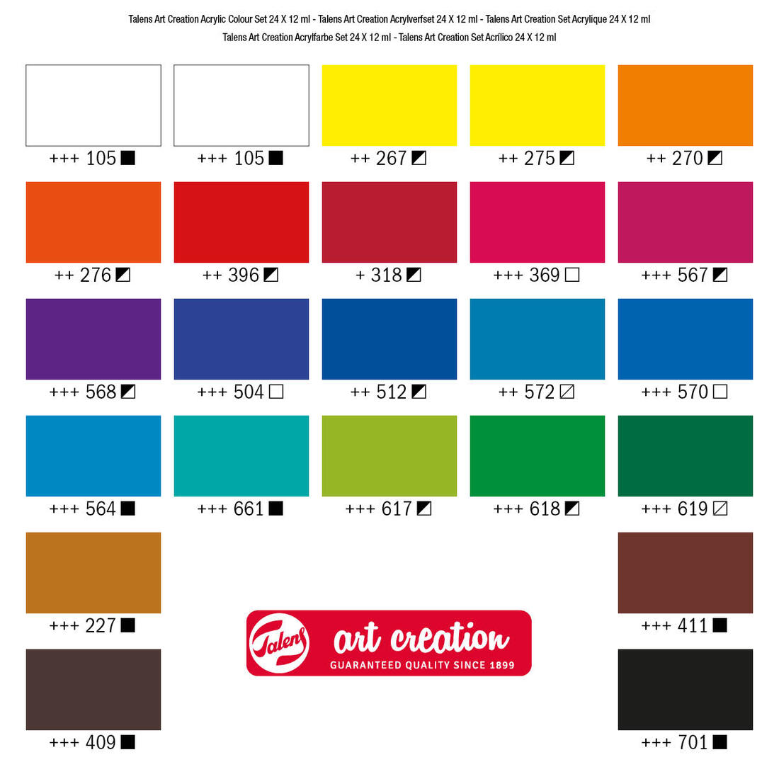 Art Creation acryl set 24 x 12 ml Art Creation acryl set 24 x 12 ml
