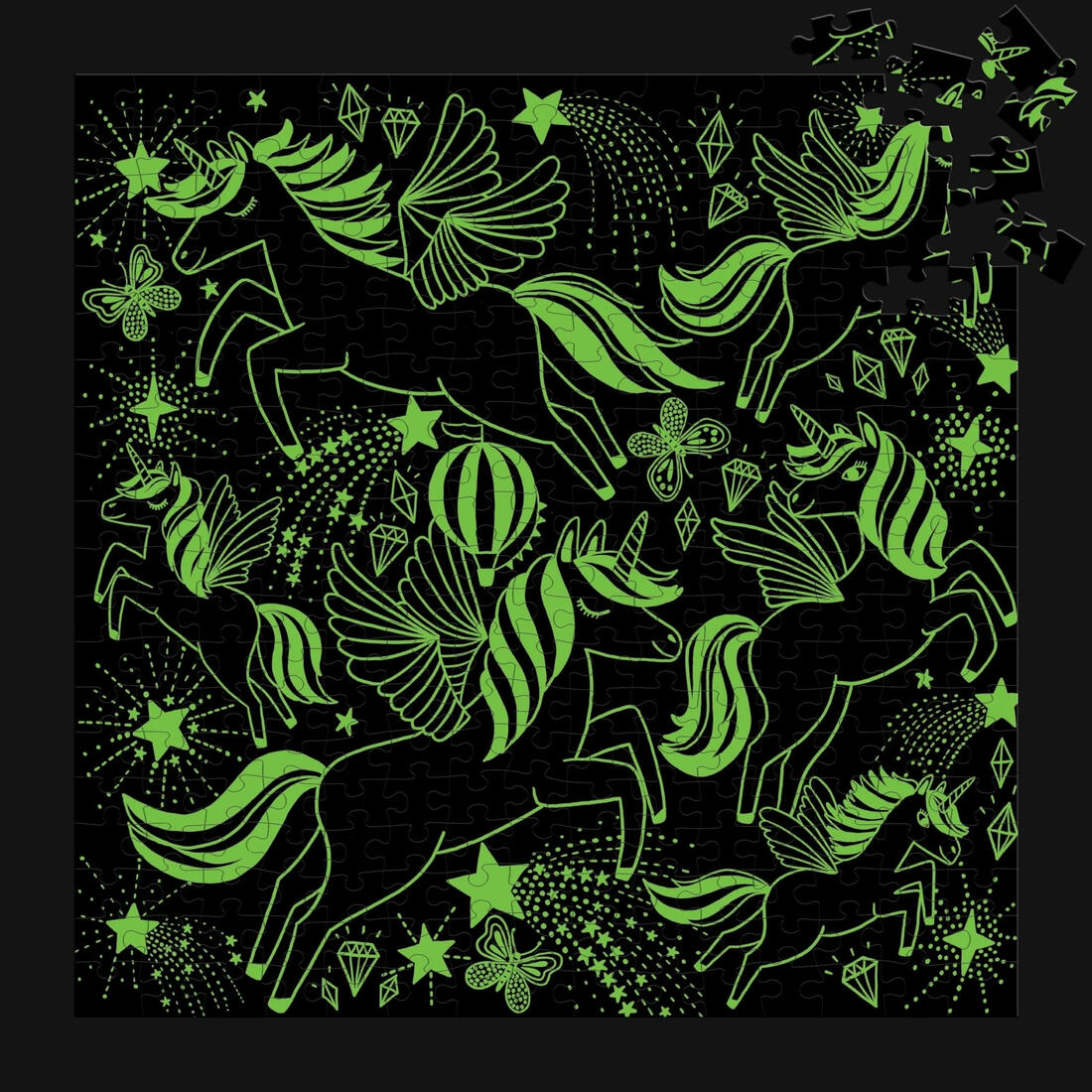 Puzzel glow-in-the-dark Eenhoorns 300 stuks 7+ Puzzel glow-in-the-dark Eenhoorns 300 stuks 7+
