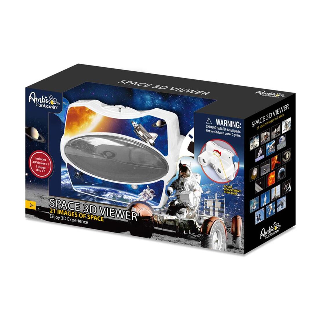 3D viewer ruimtevaart met 3 beeldenschijfjes 3+