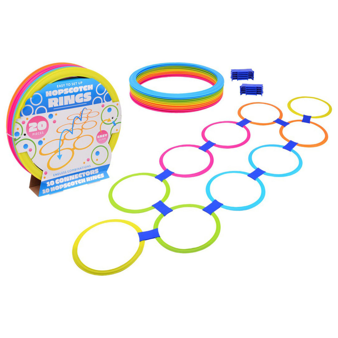 Hinkelspel met 10 ringen 27 cm en 10 connectors
