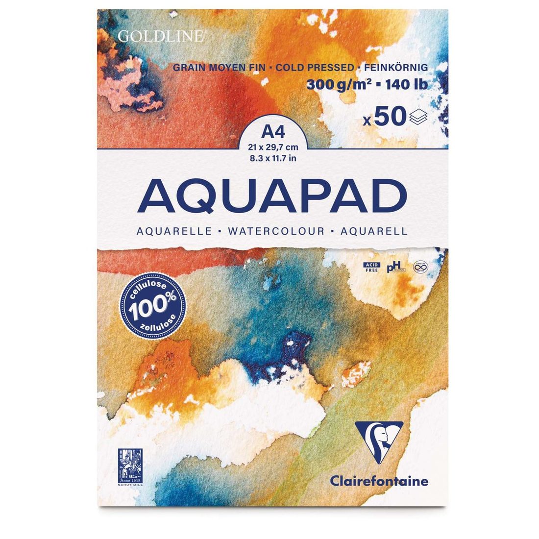 Goldline aquarelblok 300 g 50 vellen A4