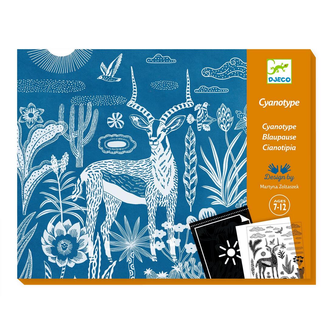 Djeco Cyanotype Savane Nocturne 7-12 jaar Djeco Cyanotype Savane Nocturne 7-12 jaar