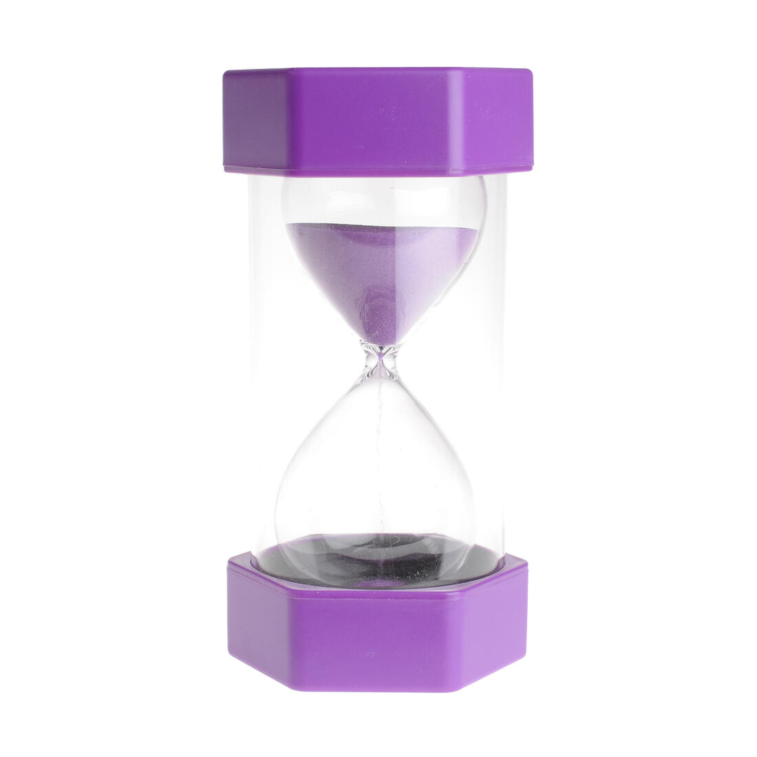 Grote zandloper 15 min paars 17 cm Grote zandloper 15 min paars 17 cm