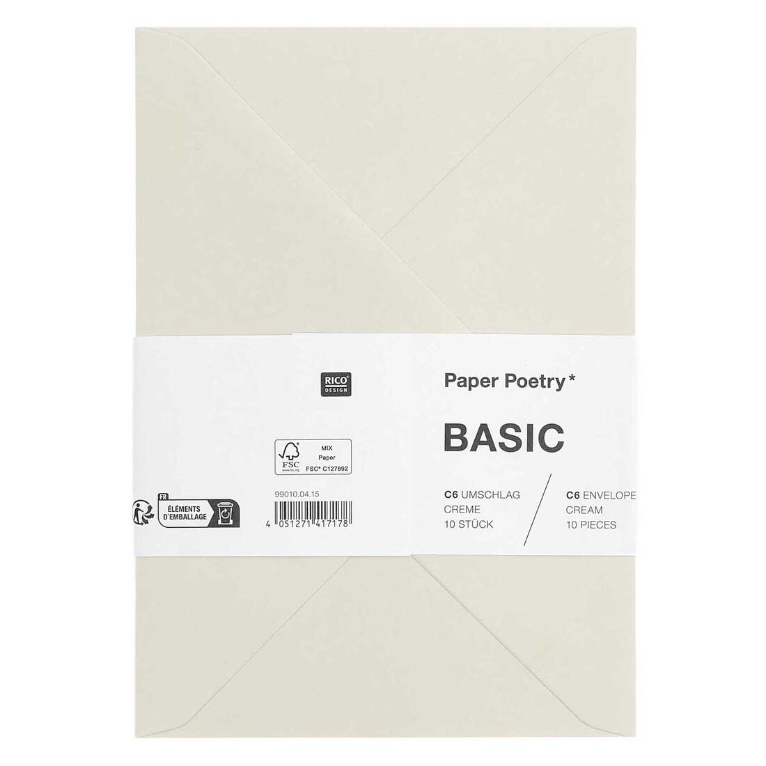 Enveloppe C6 162 x 114 mm 10 stuks 