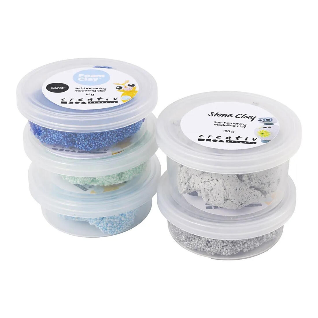 Stone clay mix blauw/groen