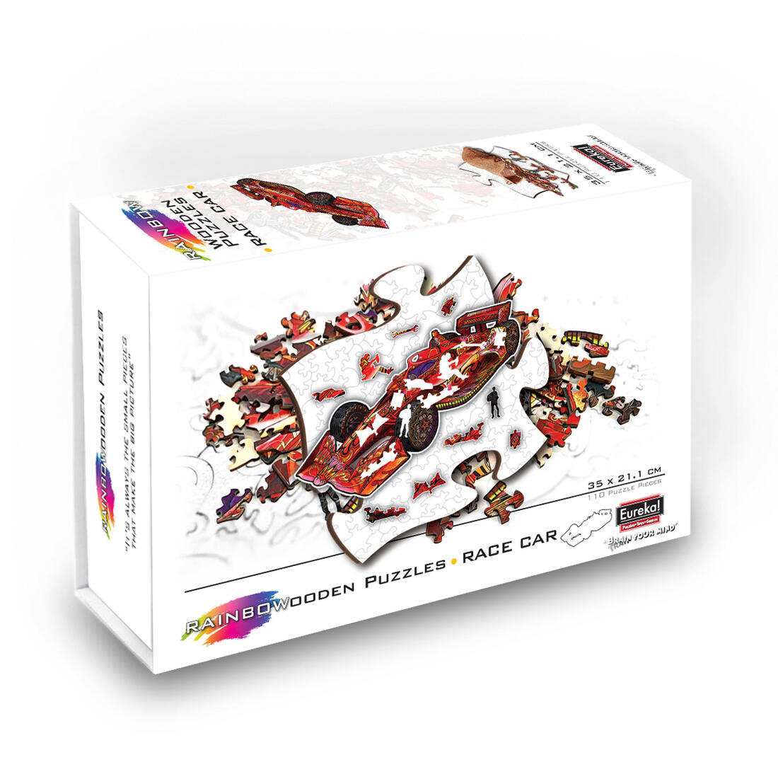 RainboWooden houten puzzel Racewagen 7+ 110 stuks