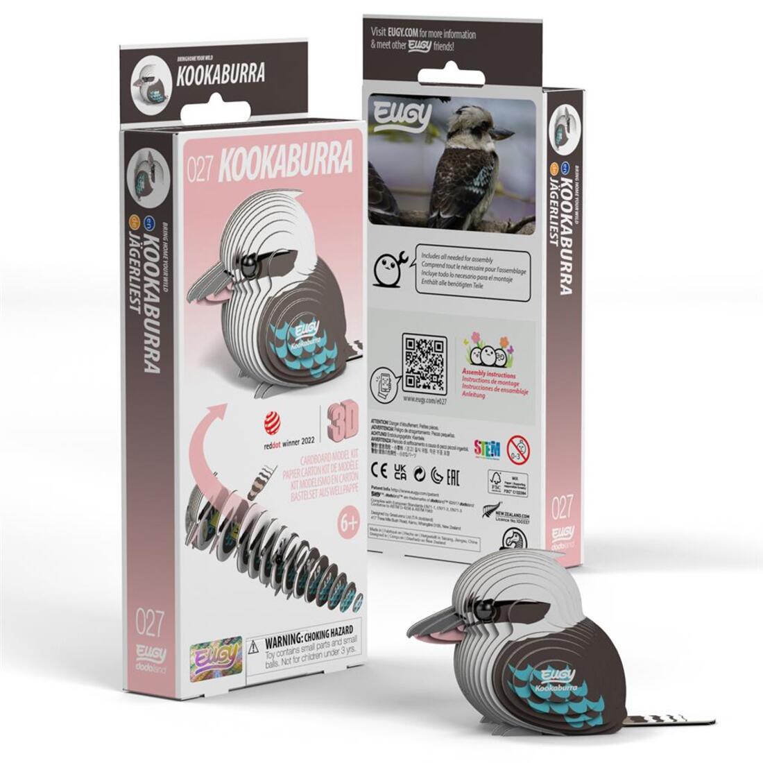Eugy 3D karton vogel - kookaburra