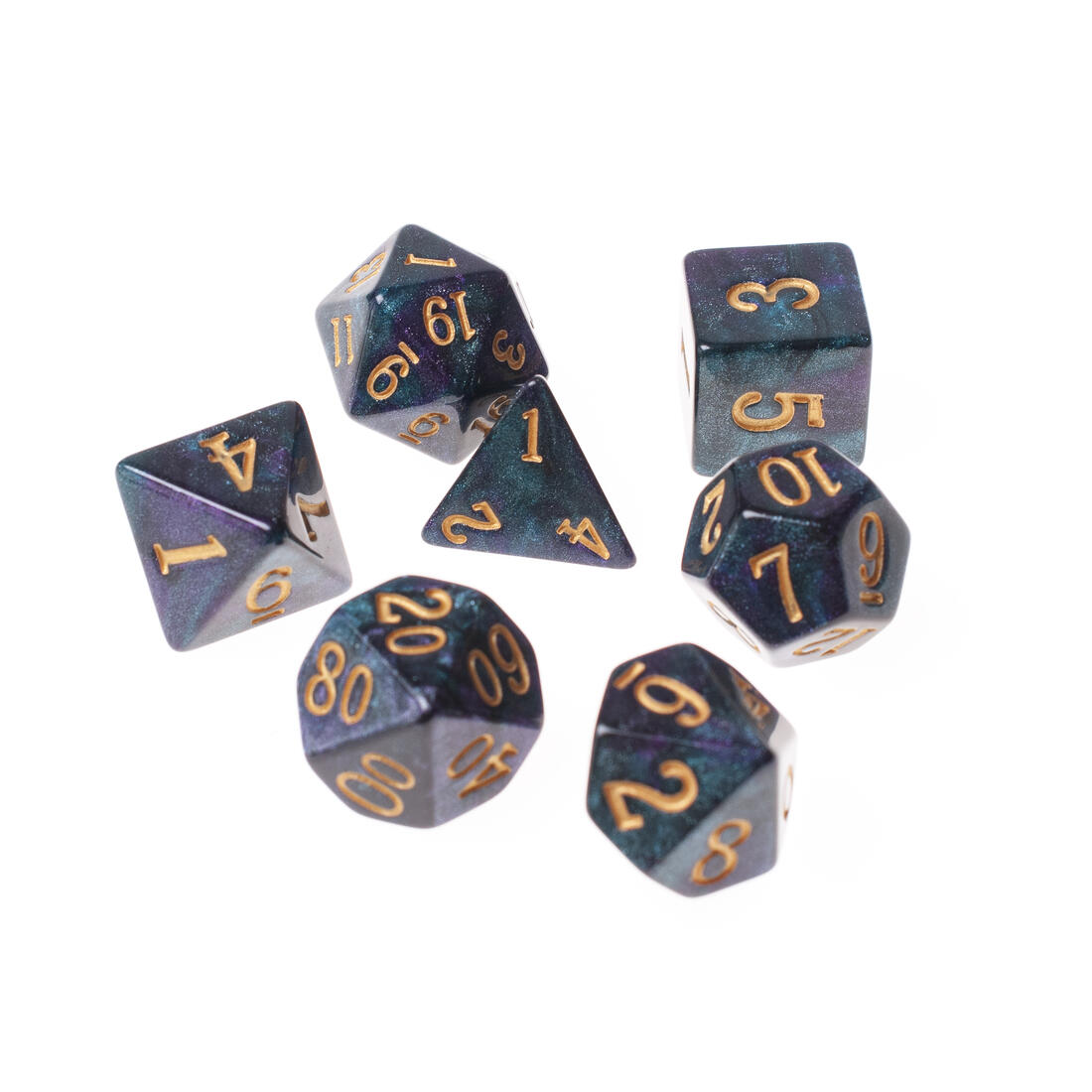 Dobbelsteenset RPG veelhoek Starry Night 7 stuks