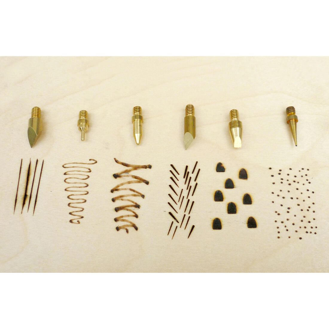 Pyrograaf punten 6 stuks