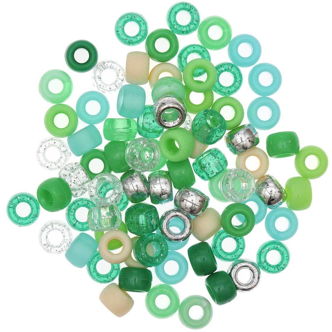 Ponii Beads Kralen 9 x 6 mm 80 stuks mix