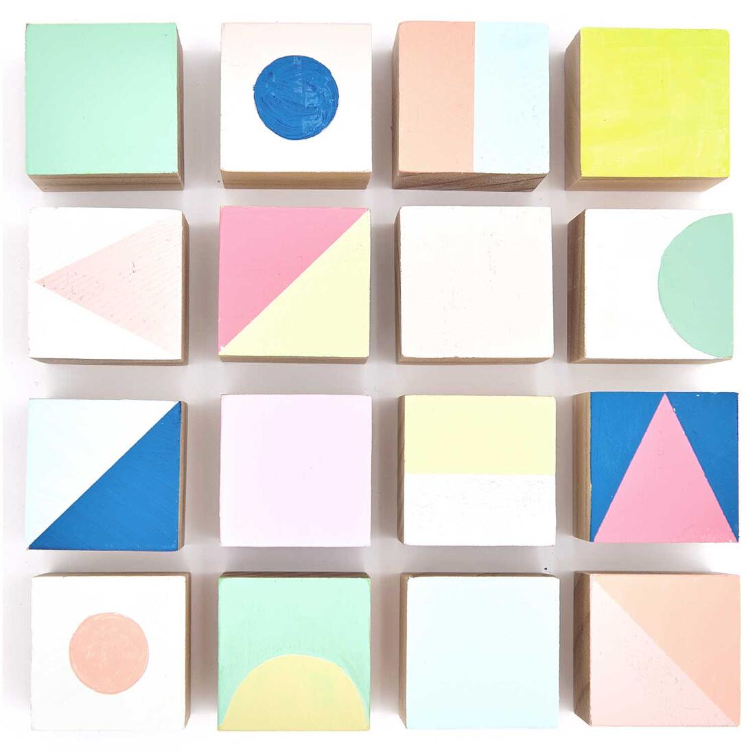 Houten kubus 3 x 3 x 3 cm 18 stuks Houten kubus 3 x 3 x 3 cm 18 stuks