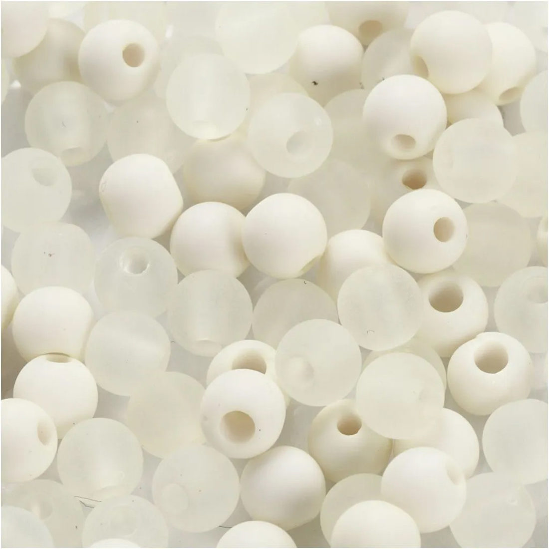 Plastiek kralen 6 mm 40 g
