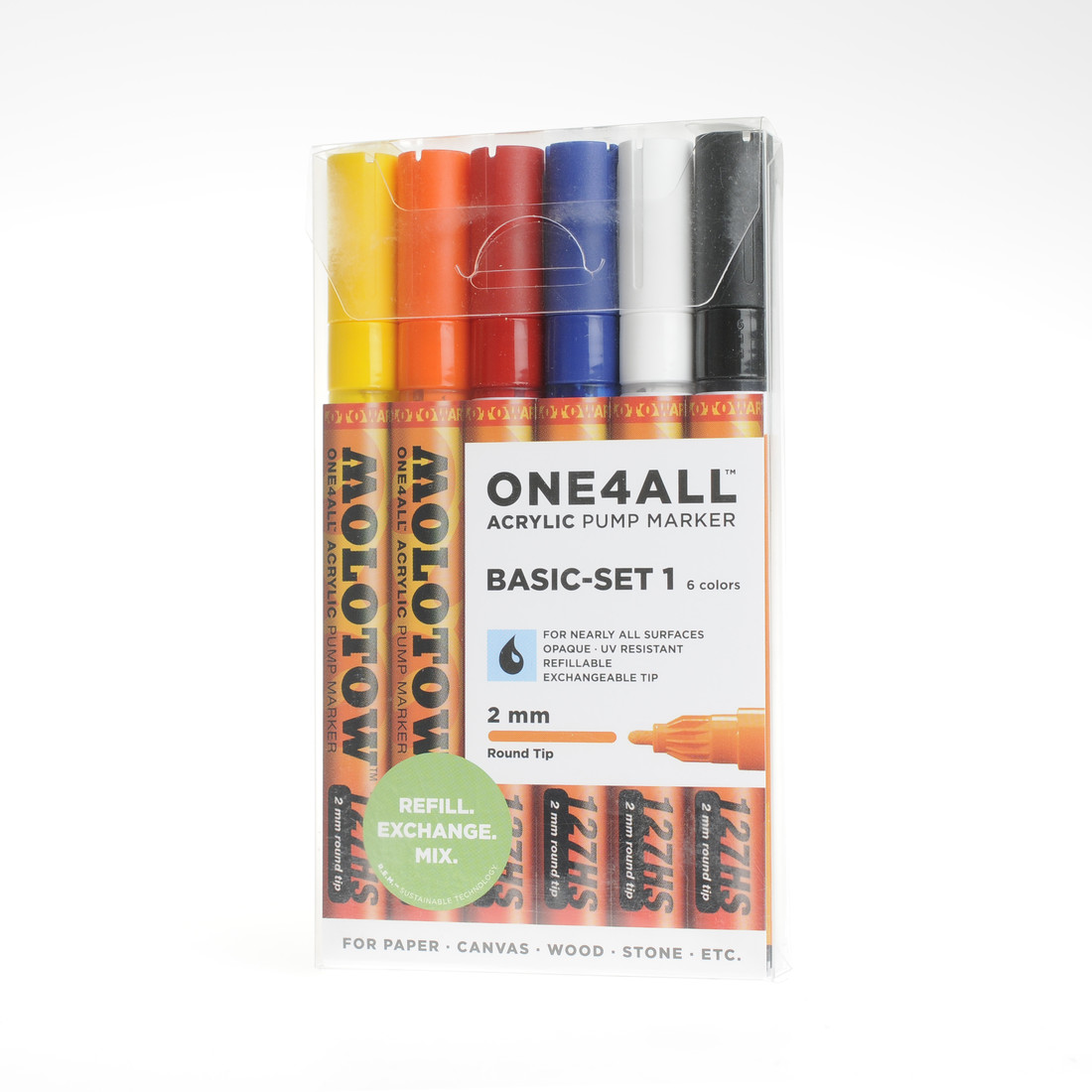 Molotow one4all marker 2 mm 6 stuks Basic Set 1