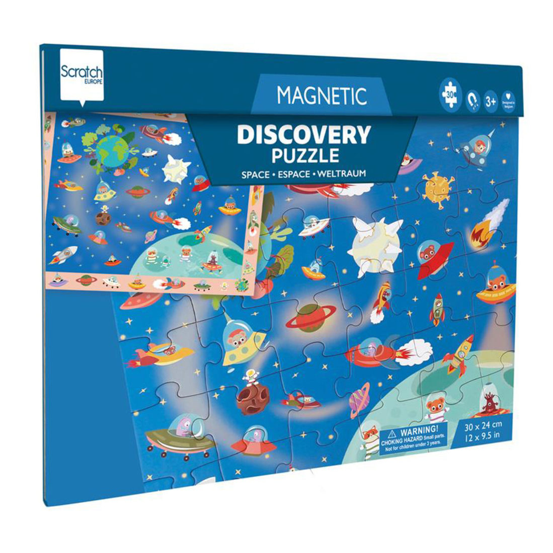 Magnetische puzzel Discovery: ruimte 30 stuks 3+