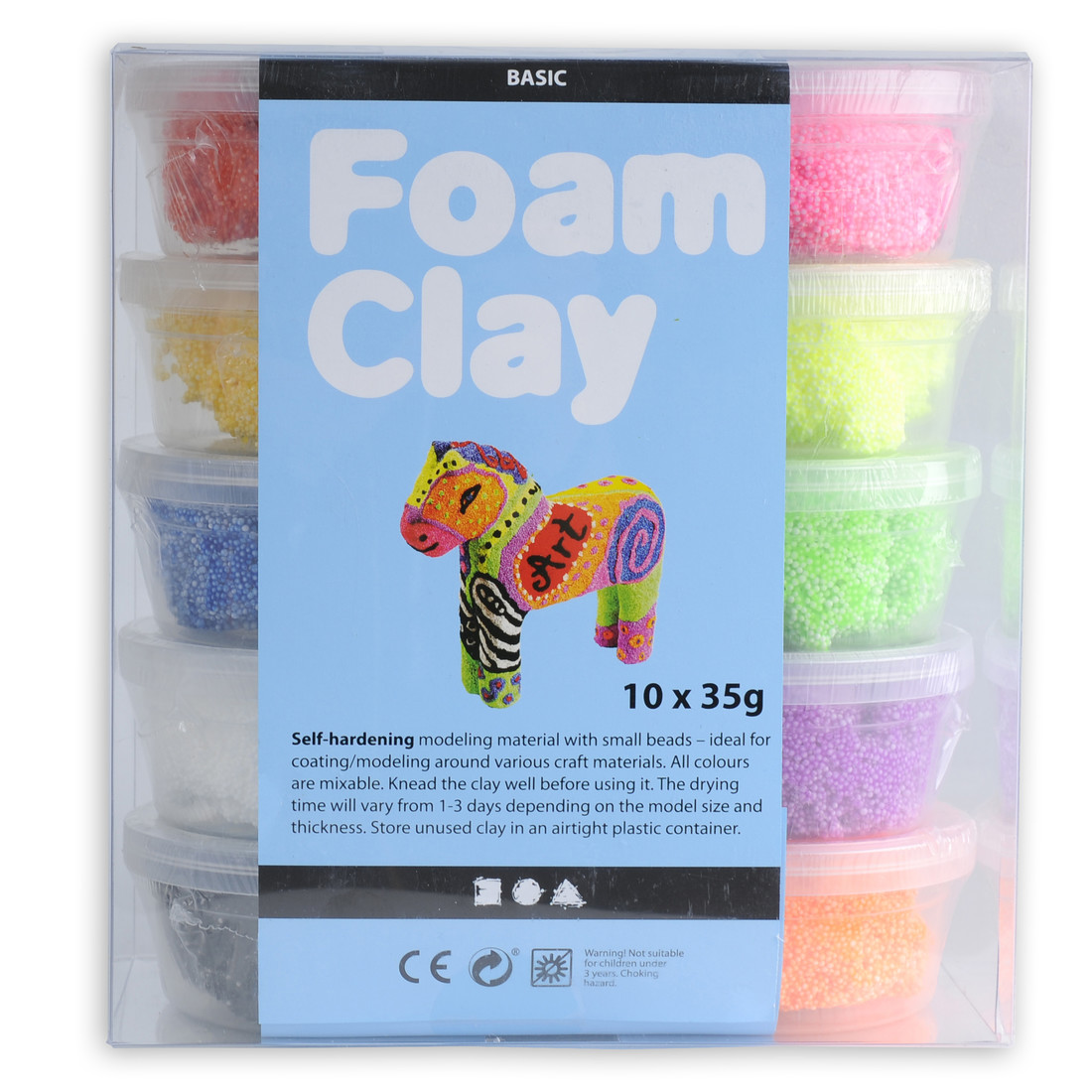 Foam Clay 10 x 35 g assortiment standaard Foam Clay 10 x 35 g assortiment standaard
