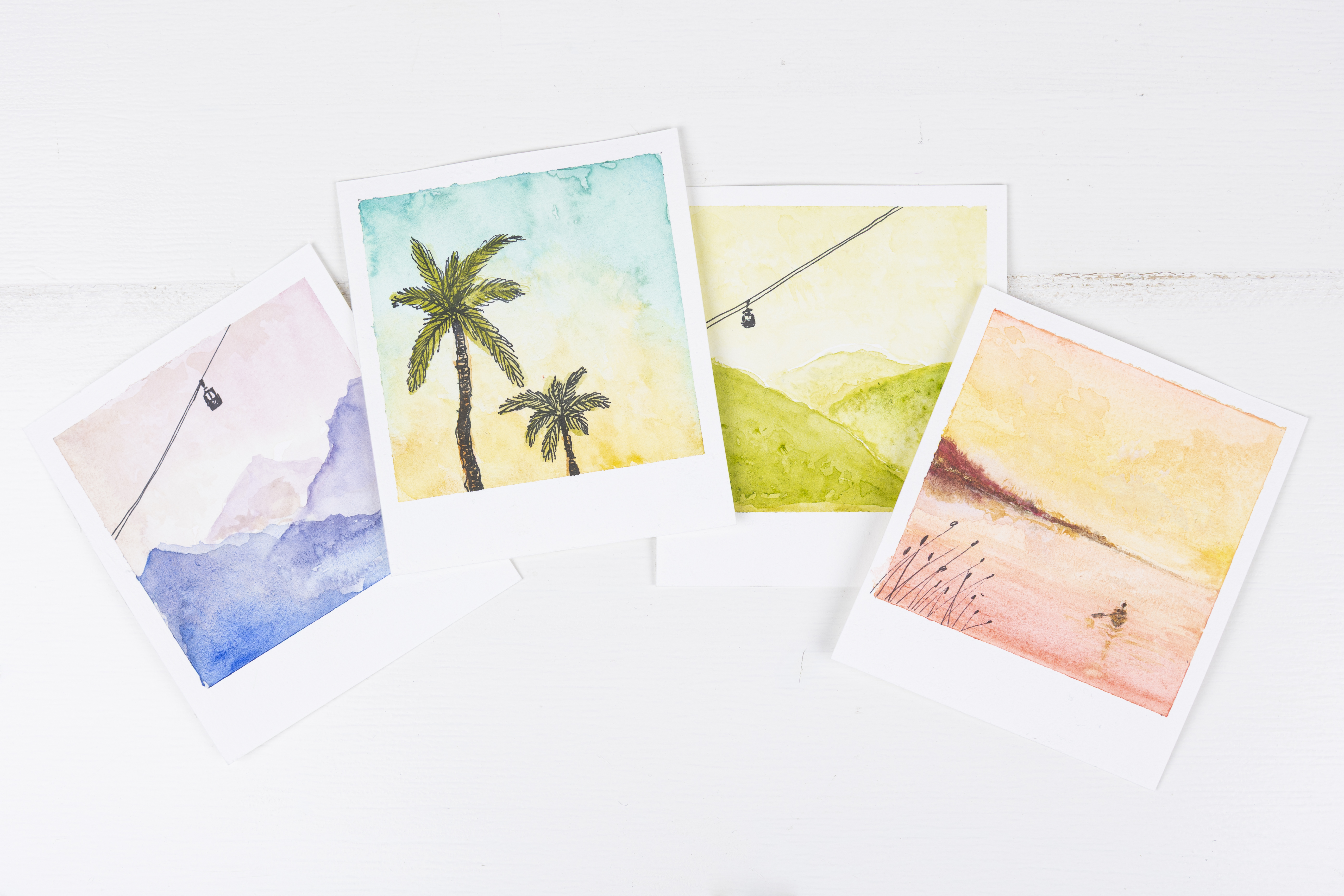 Vakantieherinneringen in aquarel