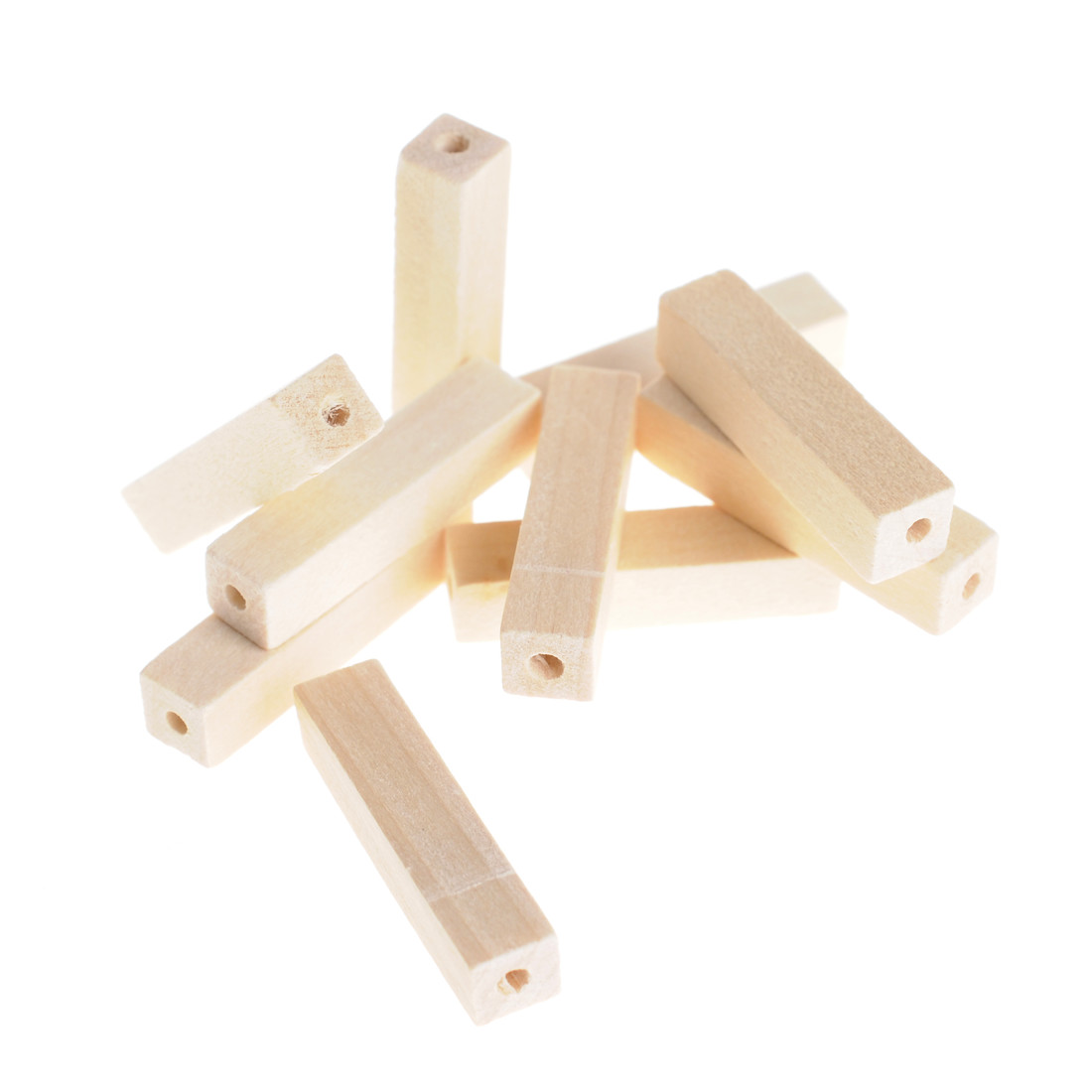 Houten kralen rechthoek plat 30 x 6,6 mm 10 stuks