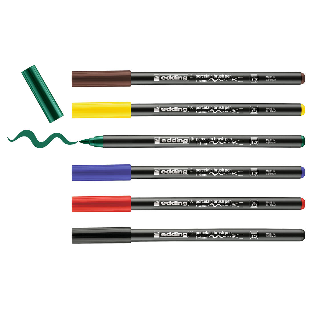 Edding porselein penseelstift 1-4 mm 6 stuks Family