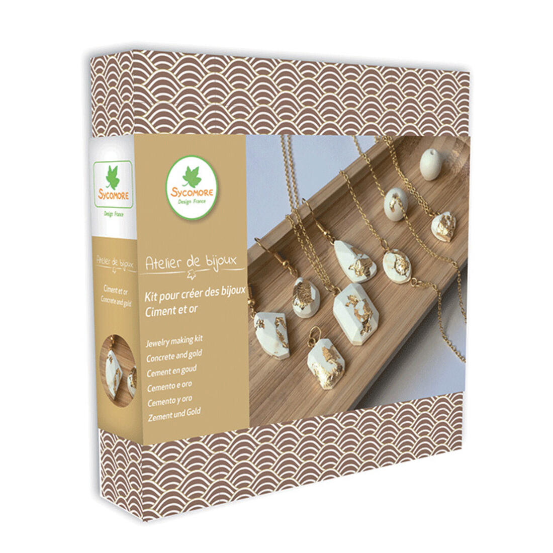 Atelier de bijoux - Sieraden cement en goud