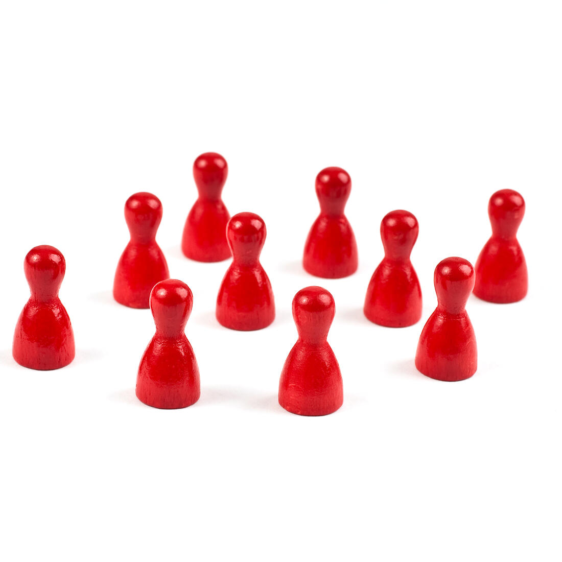 Pion 25 mm hoog 10 stuks rood Pion 25 mm hoog 10 stuks rood