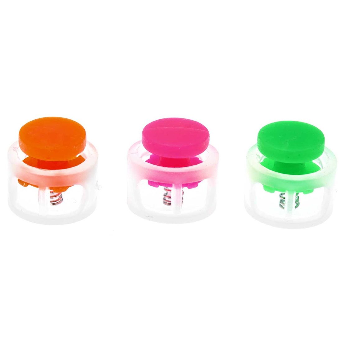 Ponii Beads Sluiting plastiek 14 mm 6 stuks neon