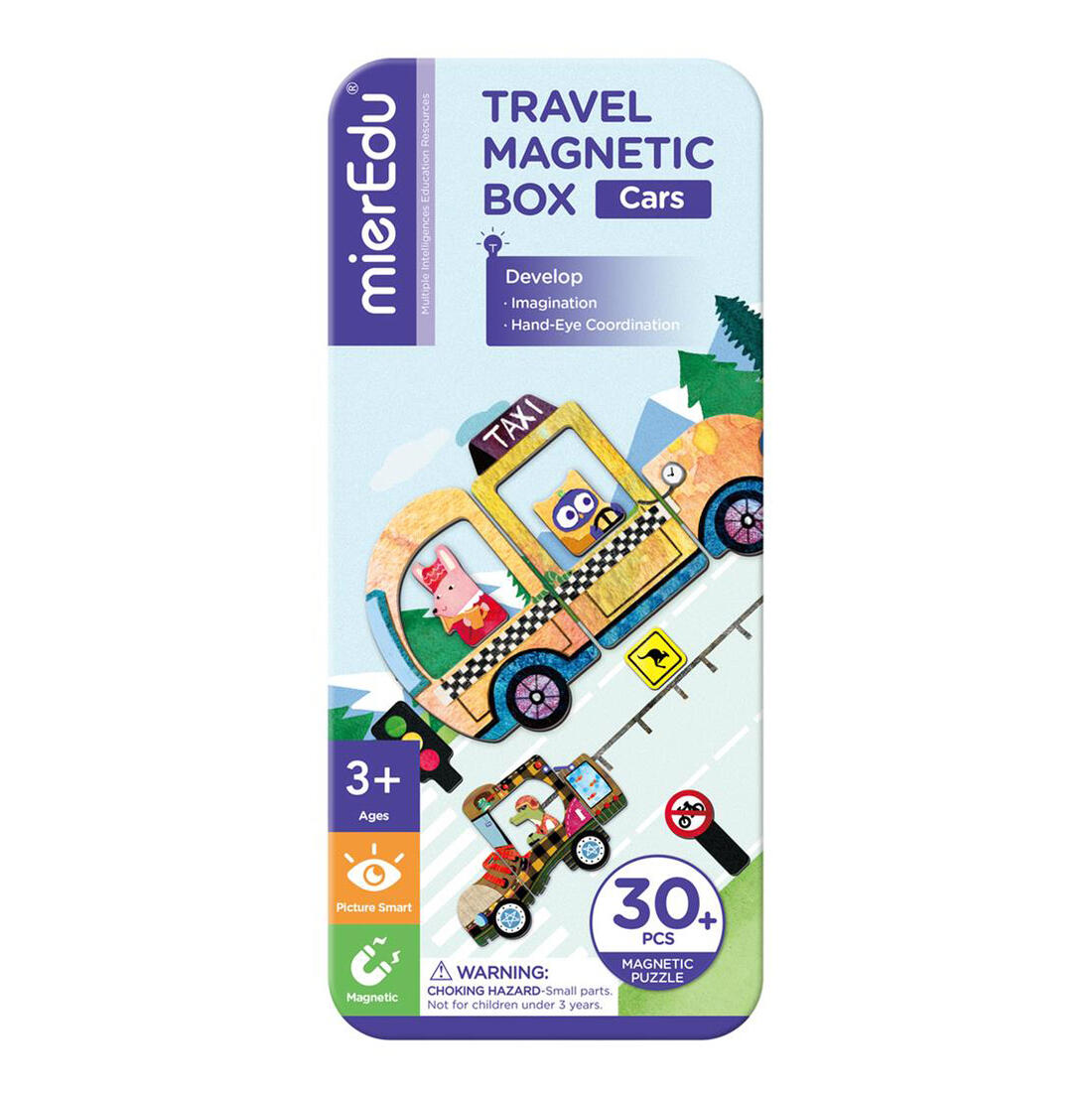 Magnetische reisbox puzzelspel voertuigen 3+ Magnetische reisbox puzzelspel voertuigen 3+