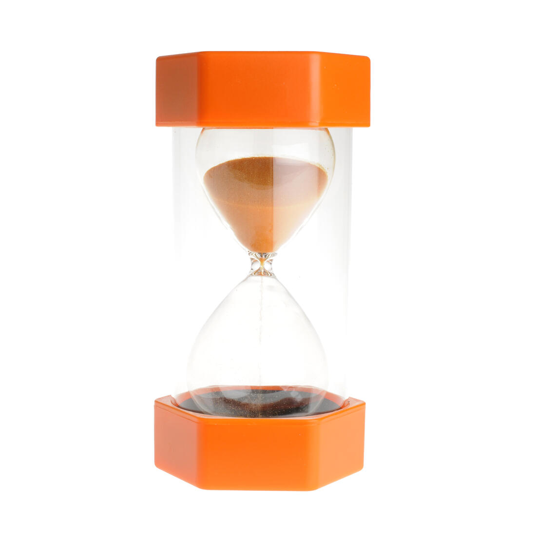 Grote zandloper 10 min oranje 17 cm Grote zandloper 10 min oranje 17 cm