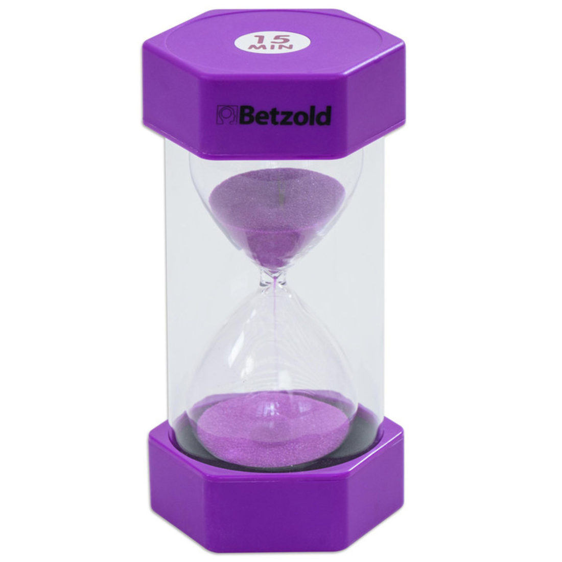 Reuze zandloper 15 minuten paars 30 cm