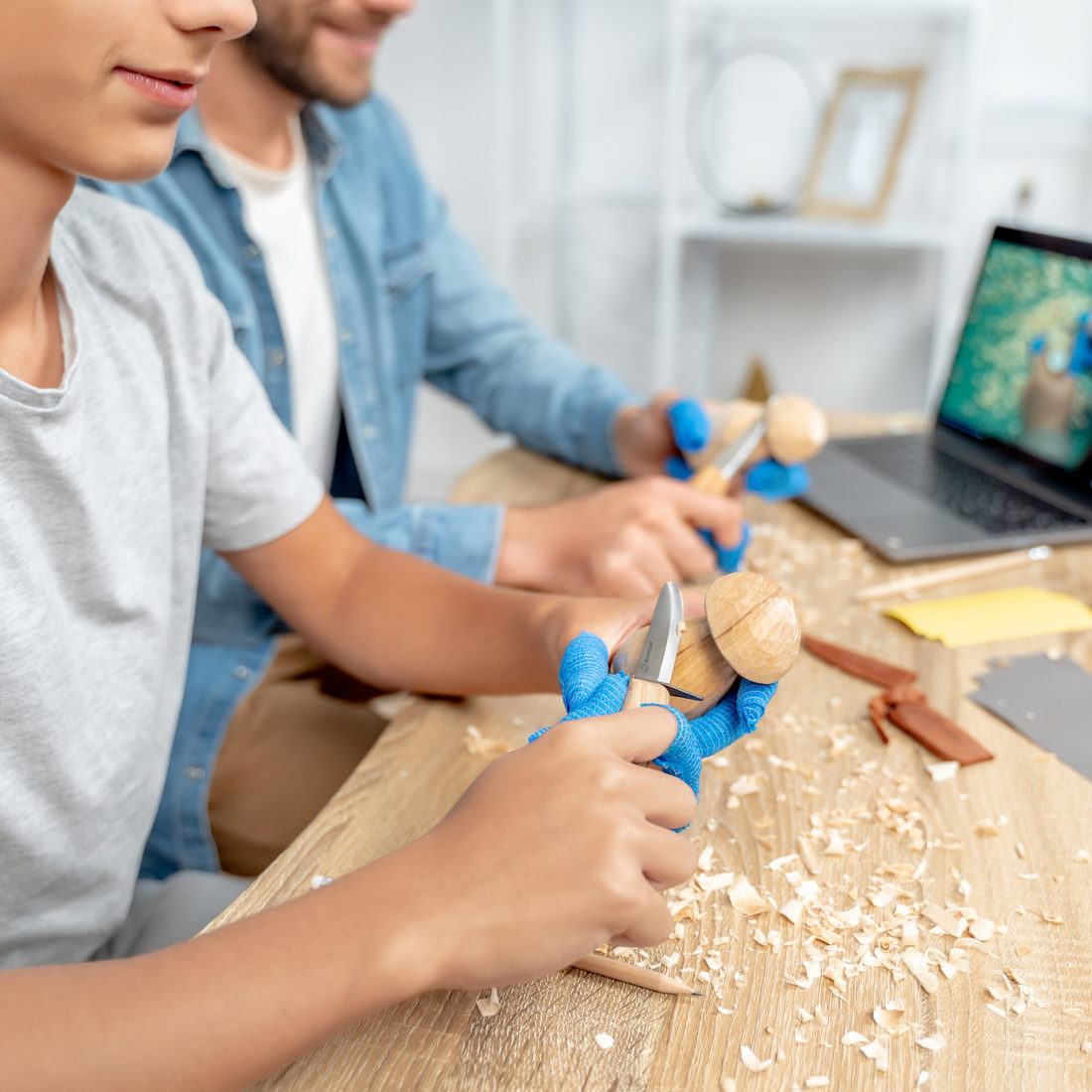 Family fun houtsnijden set  Family fun houtsnijden set