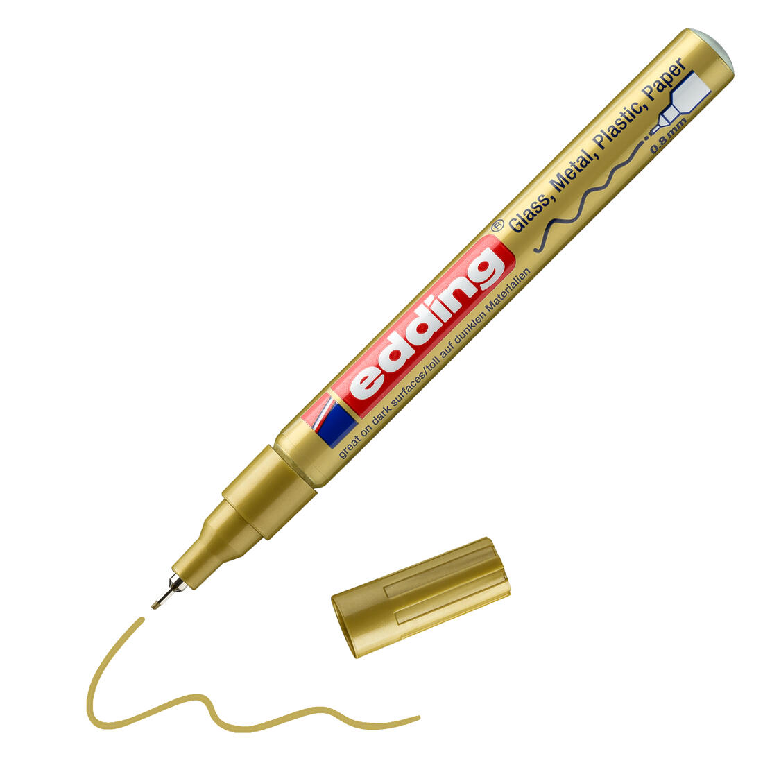 Edding Marker fijne punt 0,8 mm goud Edding Marker fijne punt 0,8 mm goud