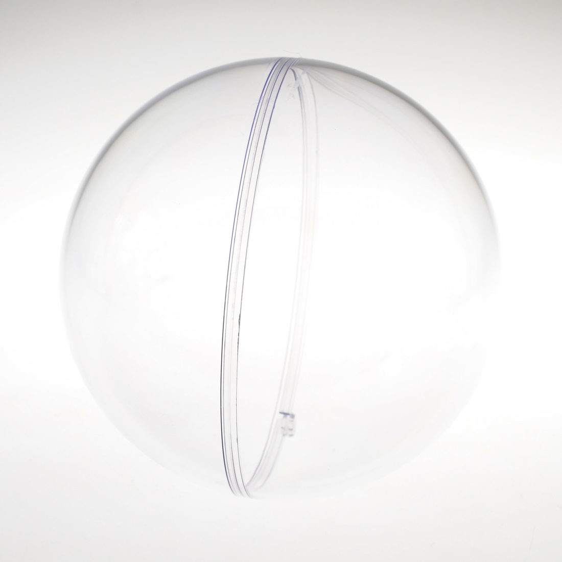 Plastic bol 2-delig 20 cm transparant