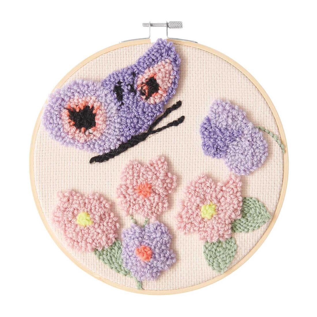 Punch Needle set vlinder